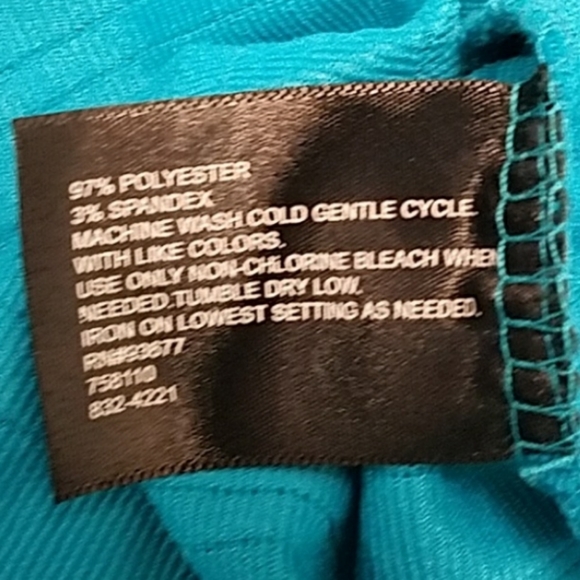 💐 ruched teal blouse - Picture 4 of 4